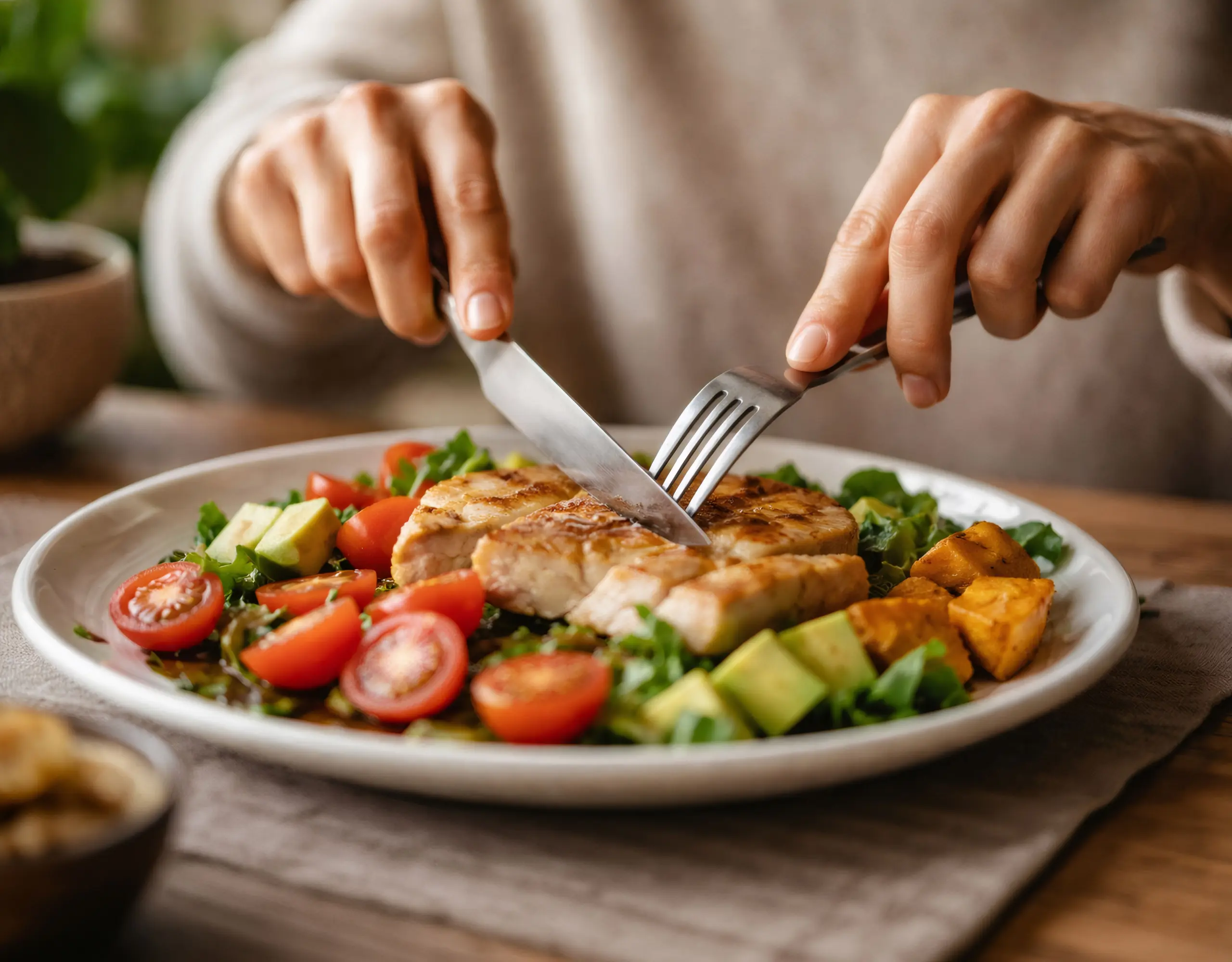 cancer care person having healthy wellbeing diet